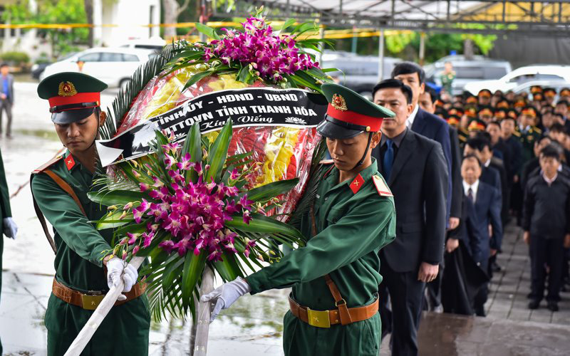 Những hình ảnh xúc động tại lễ viếng liệt sỹ đại tá Hoàng Mai Vui tại Thanh Hóa