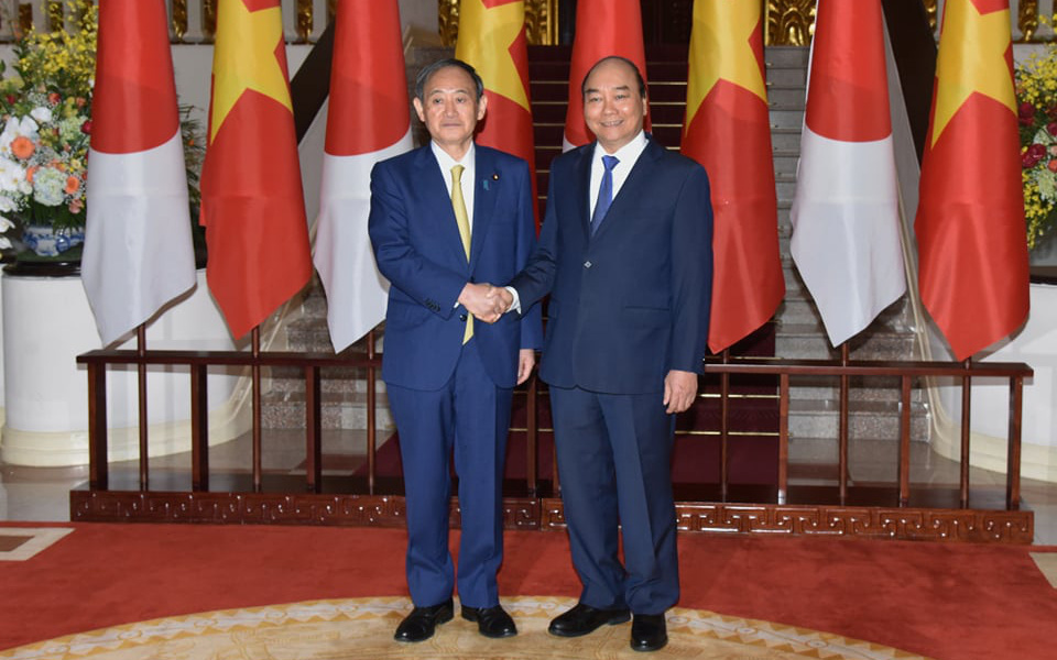Thủ tướng Nguyễn Xuân Phúc chủ trì lễ đón Thủ tướng Nhật Bản Yoshihide Suga