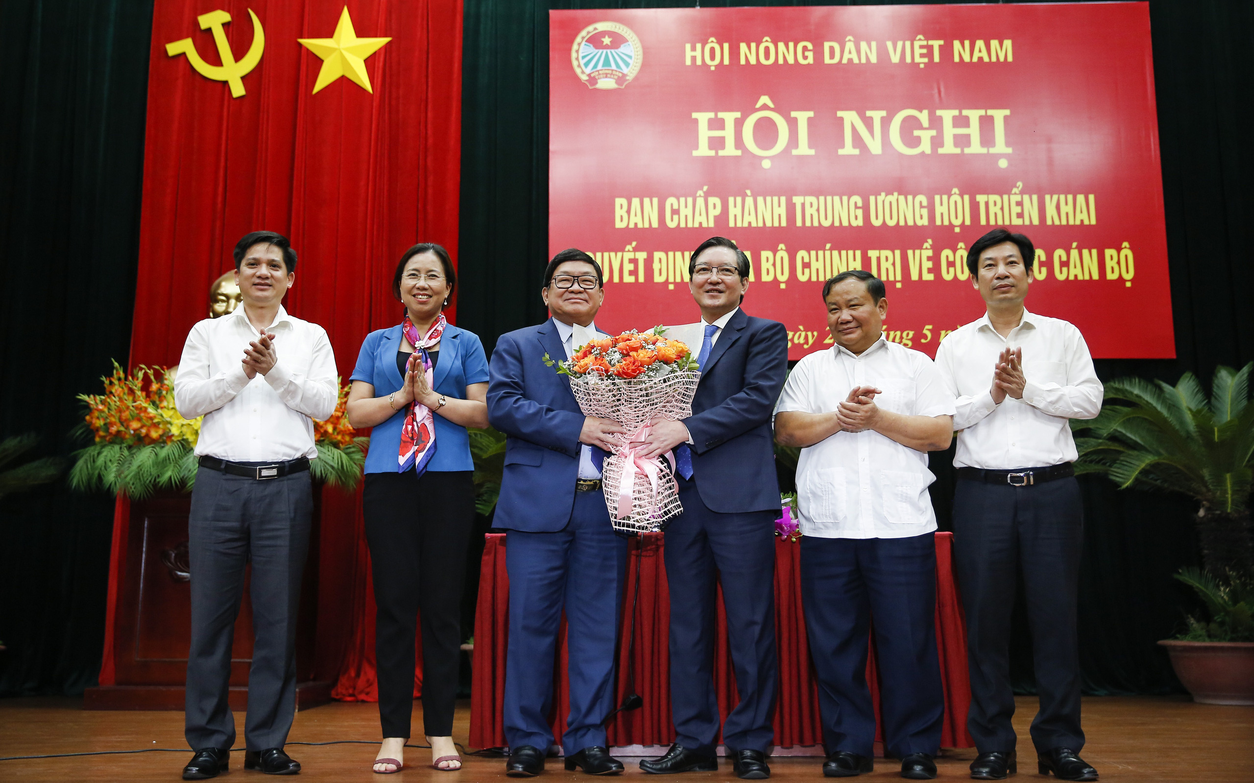 Ảnh: Hội nghị BCH T.Ư Hội Nông dân Việt Nam triển khai quyết định của Bộ Chính trị về công tác cán bộ
