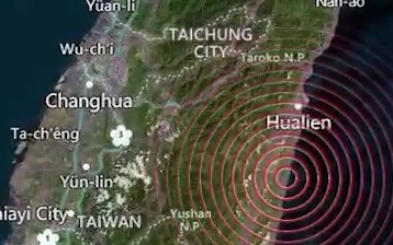 Động đất rất mạnh ở Đài Loan