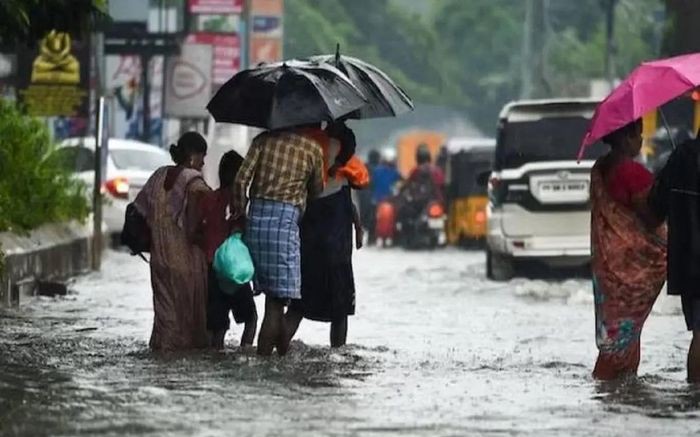 Clip: Mưa lớn gây ngập lụt làm tê liệt nhiều vùng tại bang Tamil Nadu, Ấn Độ