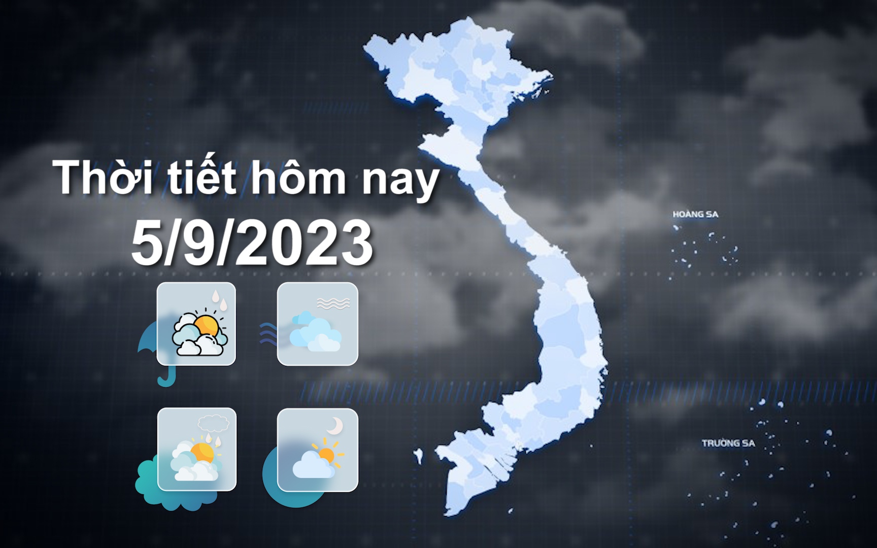 Thời tiết hôm nay 5/9/2023: Bắc Bộ có nắng, Trung Bộ-Nam Bộ có mưa 
