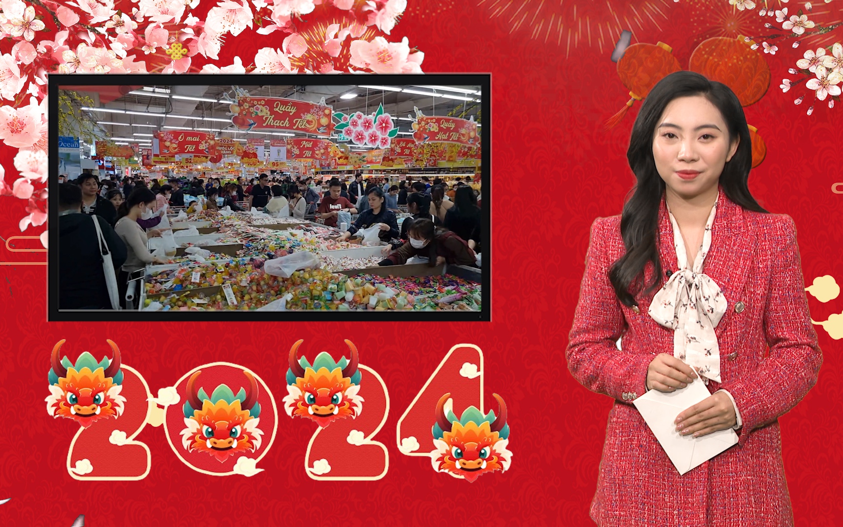 Bản tin Dân Việt Nóng 5/2: Siêu thị chật kín khách mua sắm trước kỳ nghỉ Tết Nguyên đán Giáp Thìn 2024