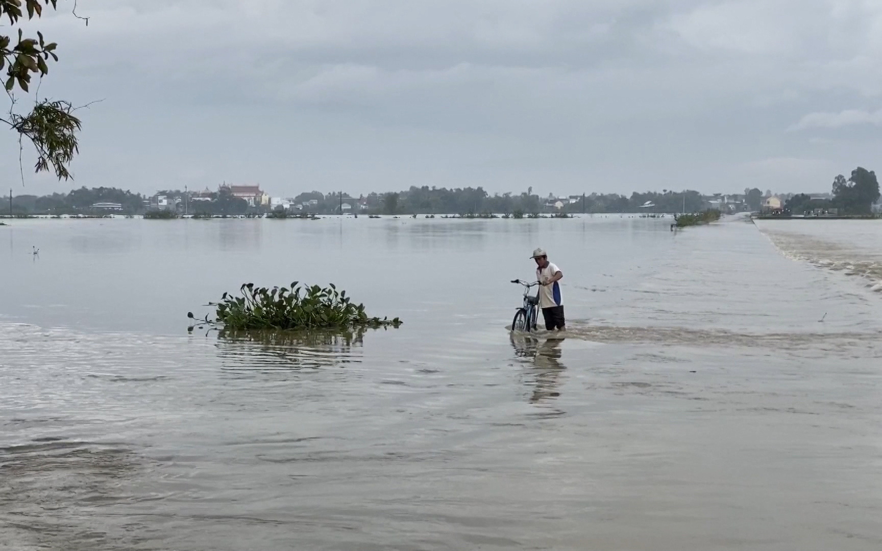 Bình Định: Nhiều vùng ngập sâu trong nước lũ, khu dân cư bị chia cắt