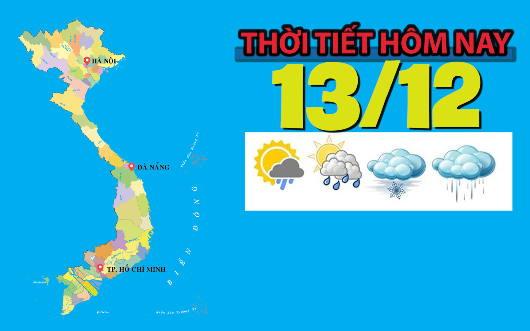 Thời tiết hôm nay 13/12: Không khí lạnh tăng cường ở Bắc Bộ