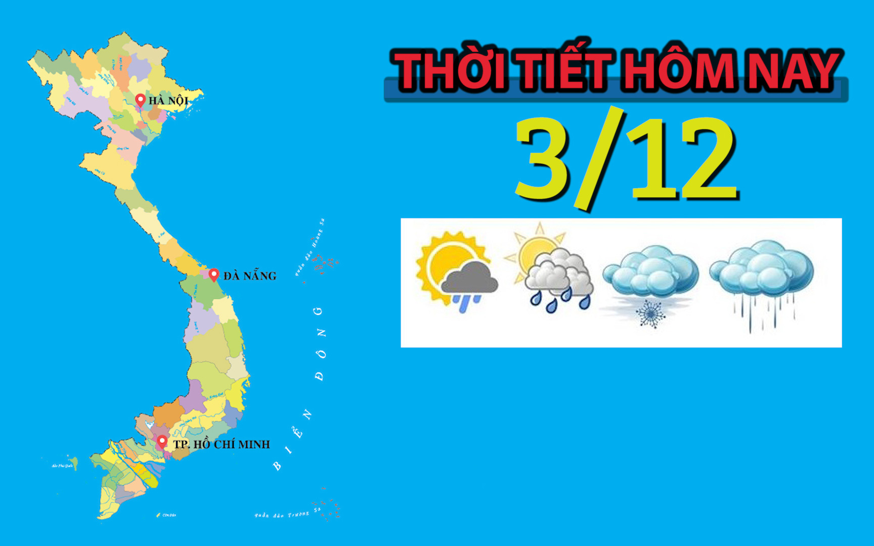 Thời tiết hôm nay 3/12: Vùng núi Bắc bộ có nơi rét đậm, rét hại, Nam và Trung bộ tiếp tục mưa
