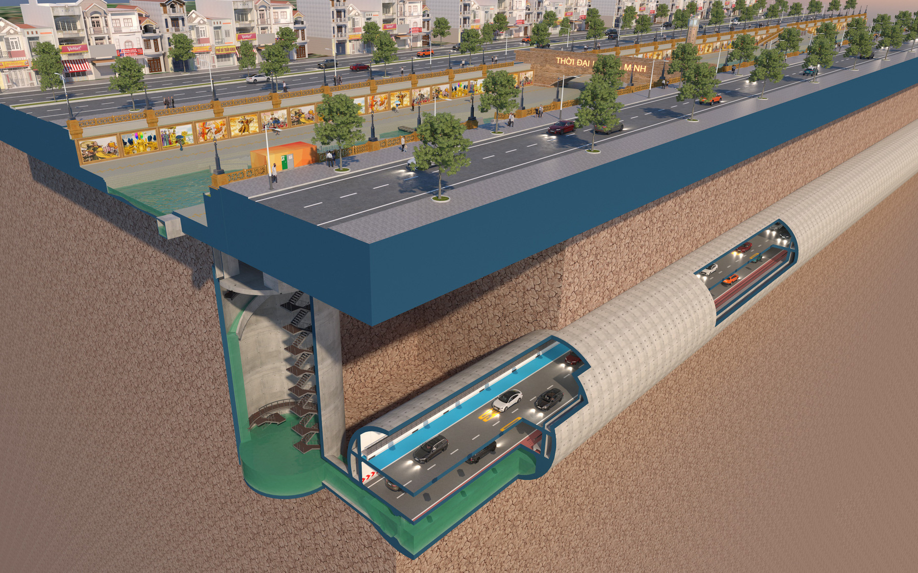 Bất ngờ với đề xuất xây dựng hầm chống ngập kết hợp cao tốc ngầm dọc sông Tô Lịch