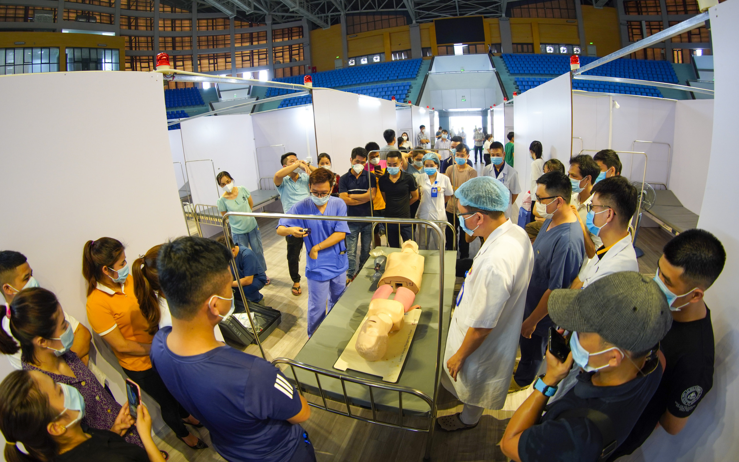 Hình ảnh bên trong bệnh viện dã chiến hơn 600 giường ở Bắc Giang