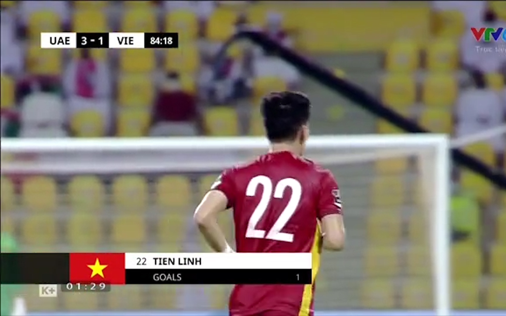 Ghi bàn vào lưới UAE, Tiến Linh cân bằng kỷ lục suốt 20 năm của huyền thoại Nguyễn Hồng Sơn