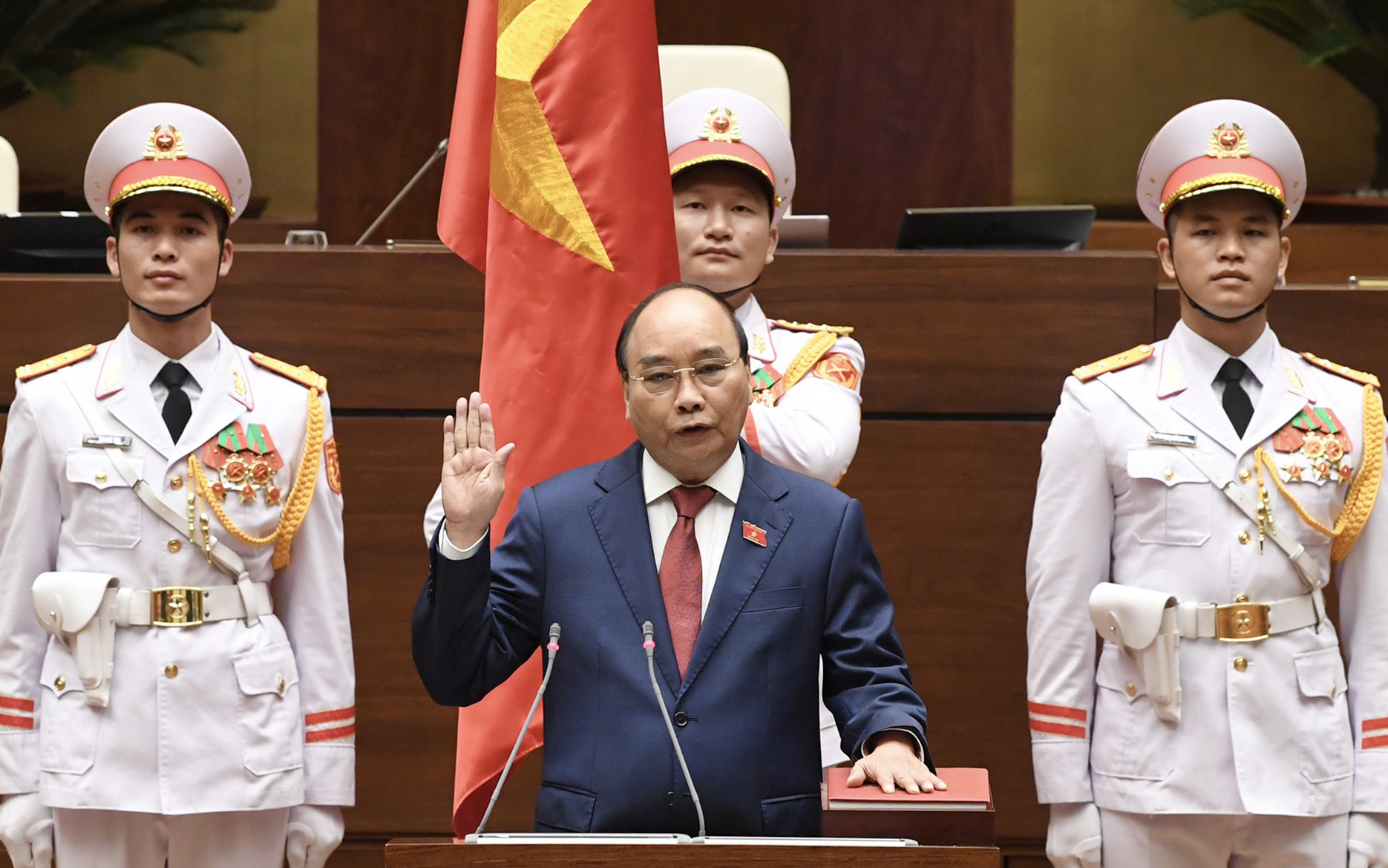 Hình ảnh Lễ tuyên thệ nhậm chức của Chủ tịch nước Nguyễn Xuân Phúc