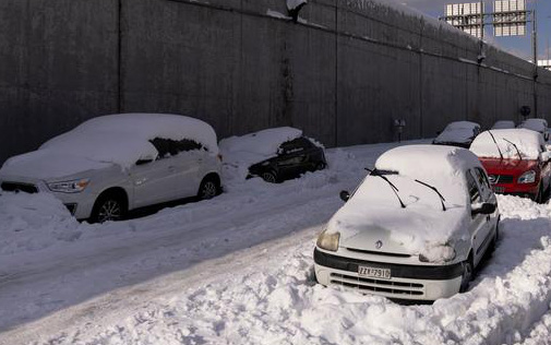 Hình ảnh Hy Lạp hứng chịu bão tuyết bất thường, lạnh giá nhất trong hơn 50 năm qua
