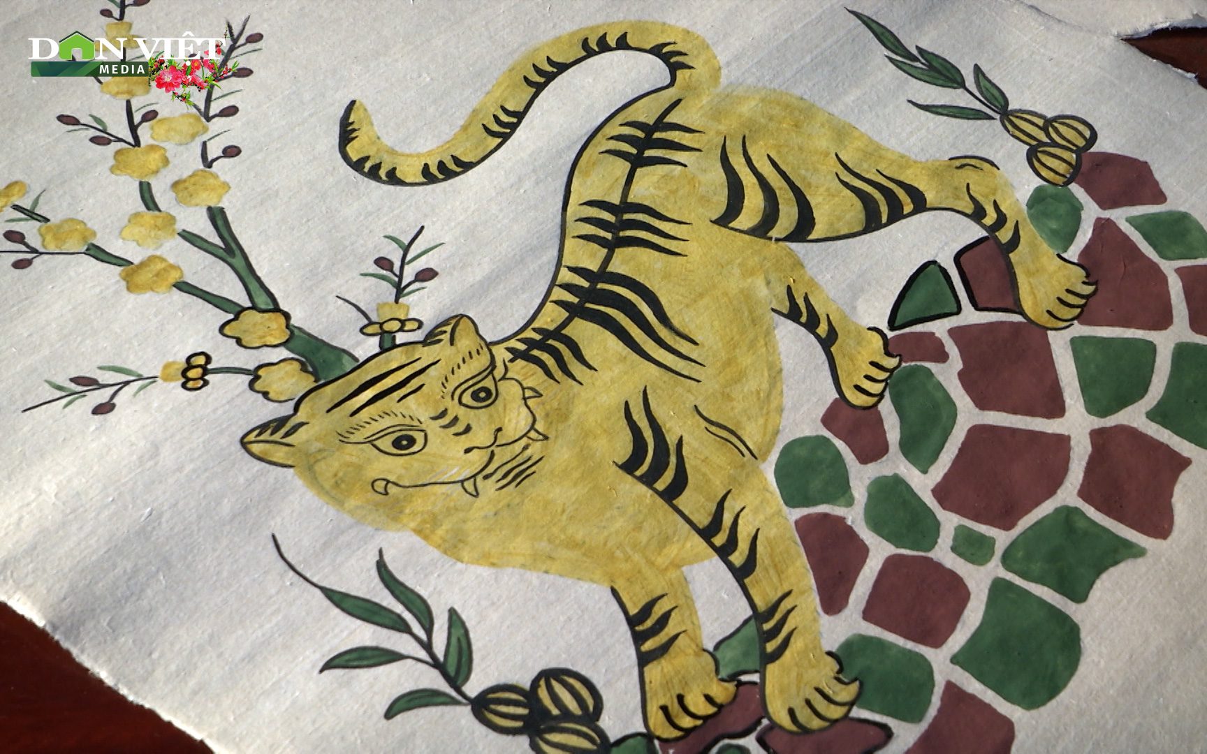 “Giải mã” hình tượng con hổ trong tranh dân gian Đông Hồ