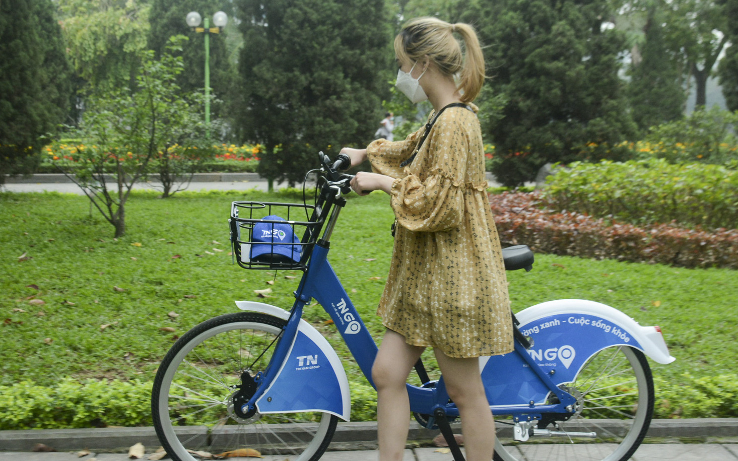 Hình ảnh xe đạp công cộng với tính năng hiện đại sắp được cho thuê tại Hà Nội