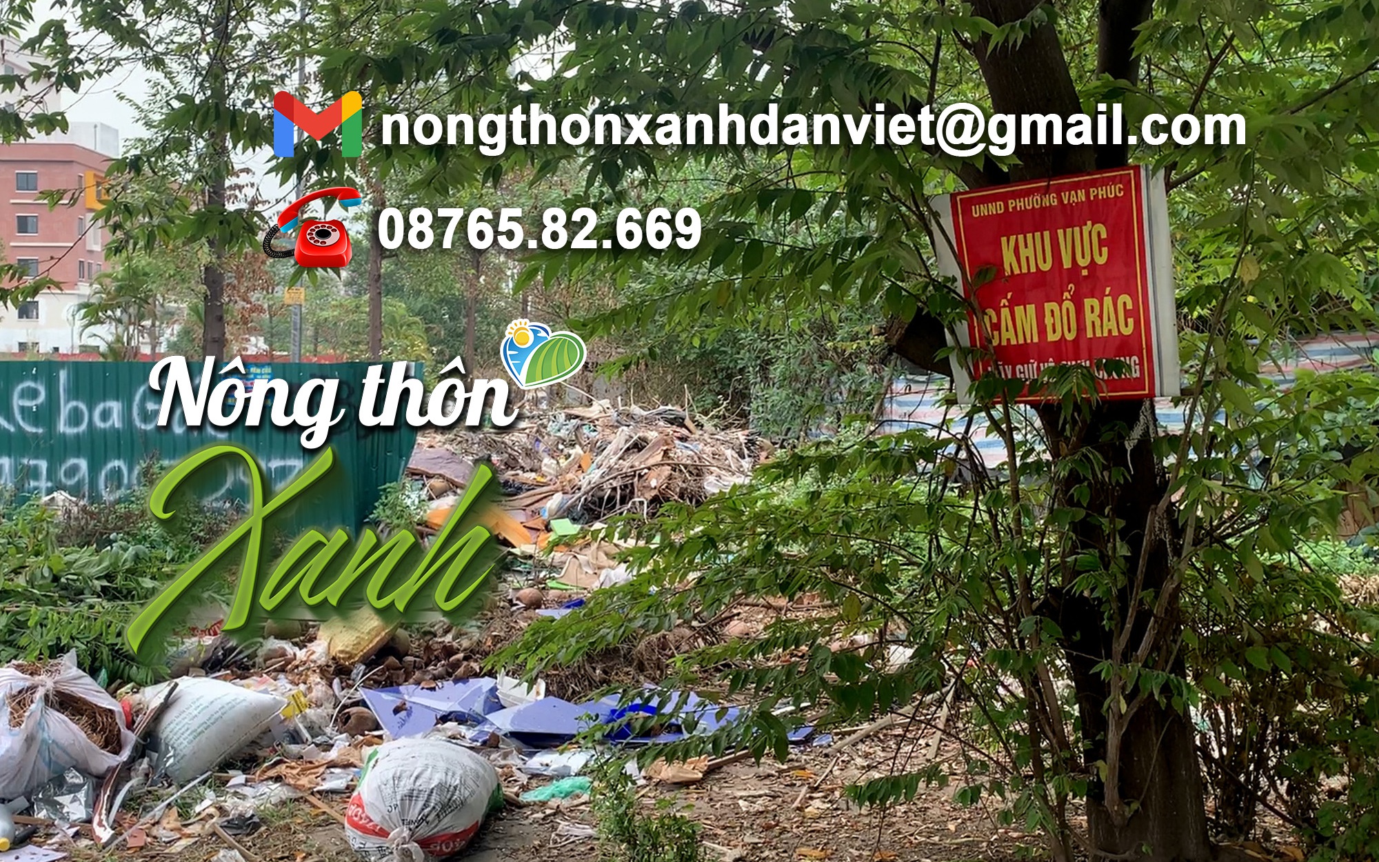 HỘP THƯ NÔNG THÔN XANH: Rác thải ngổn ngang “bủa vây” trường học bất chấp biển cấm đổ rác