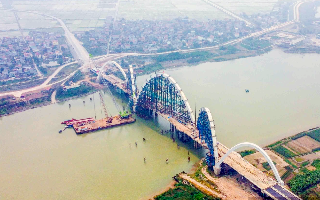 Cầu vòm thép cao nhất Việt Nam được đầu tư 1.927 tỷ đồng sắp hoàn thành tại Bắc Ninh