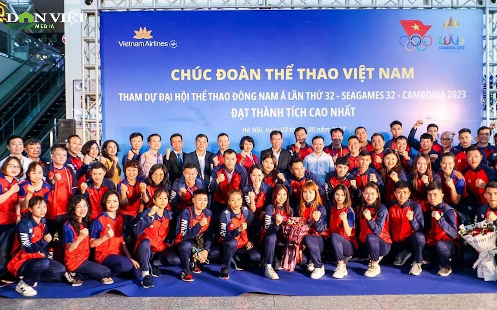 Đoàn Thể thao Việt Nam hào hứng lên đường dự SEA Games 32: Quyết tâm thi đấu vì niềm tự hào Việt Nam