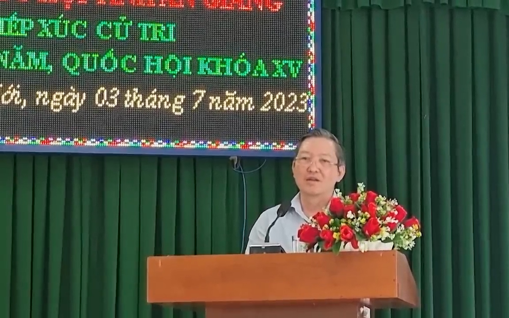 Chủ tịch Hội Nông dân Việt Nam Lương Quốc Đoàn tiếp xúc cử tri sau Kỳ họp thứ năm tại An Giang