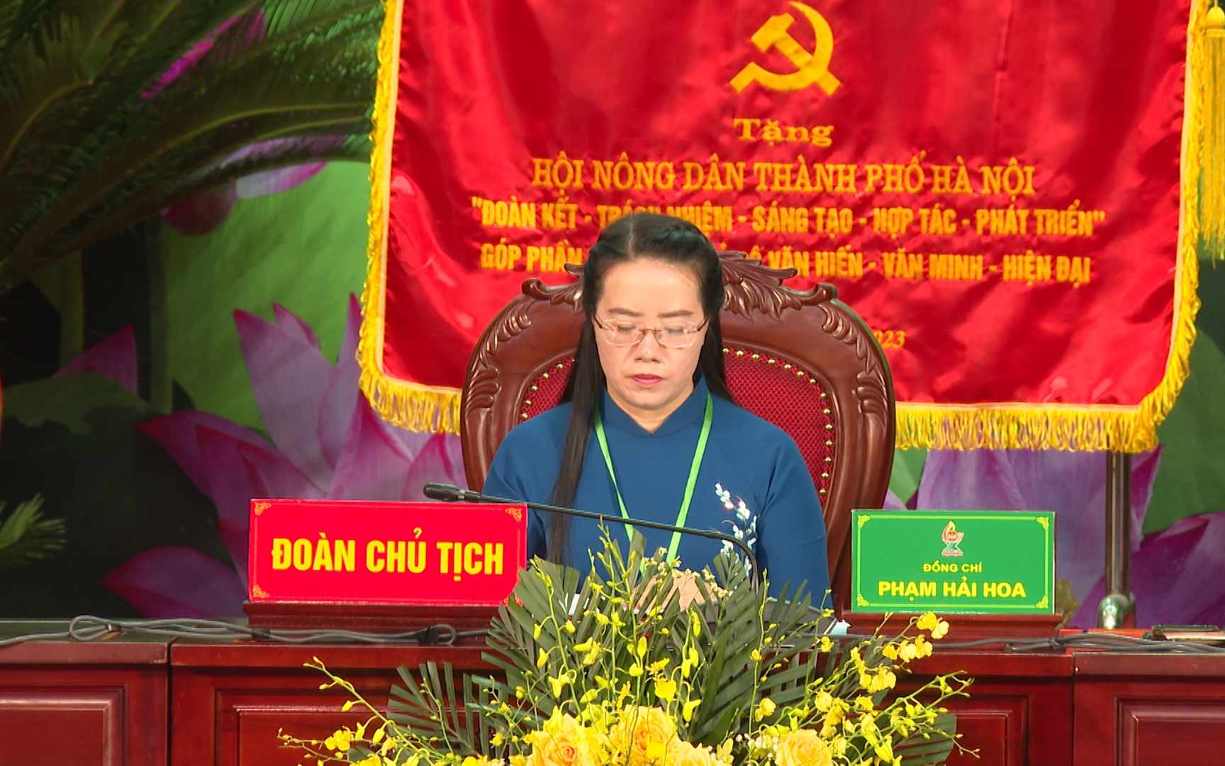 Video: Bà Phạm Hải Hoa tái đắc cử Chủ tịch Hội Nông dân Thành phố Hà Nội khóa X, nhiệm kỳ 2023-2028