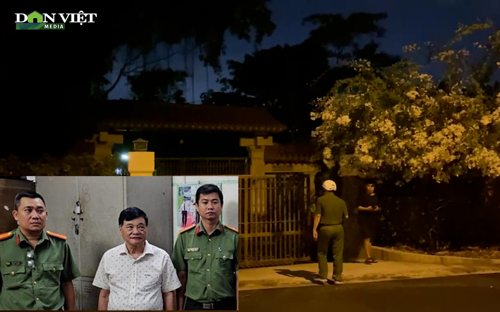Clip: An ninh thắt chặt tại nhà riêng ông Nguyễn Công Khế