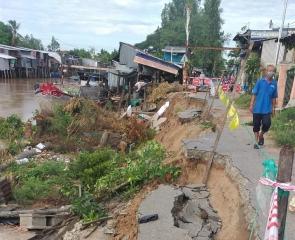 Hàng chục đoạn bờ sông bị sạt lở, tỉnh An Giang ra cảnh báo 